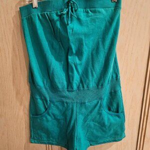 Y2k romper in green. Size Large